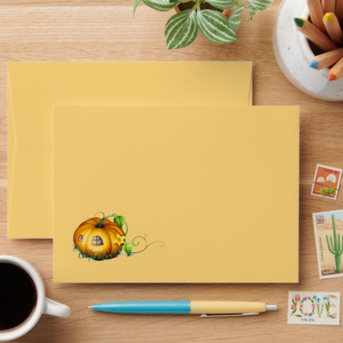 Card Envelope Autumn Pumpkin