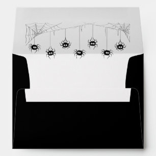 Card Envelope Halloween Spiders