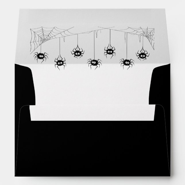 Card Envelope Halloween Spiders (Back (Bottom))