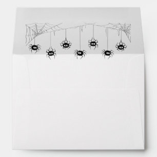 Card Envelope Halloween Spiders