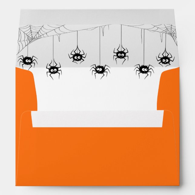 Card Envelope Halloween Spiders (Back (Bottom))