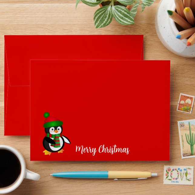 Card Envelope Penguin (Desk)