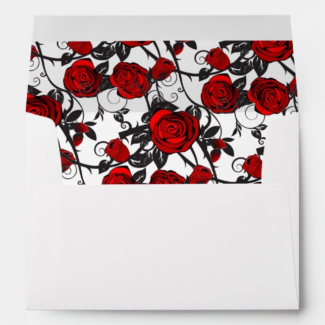 Card Envelope-Red Roses Envelope (Back (Bottom))