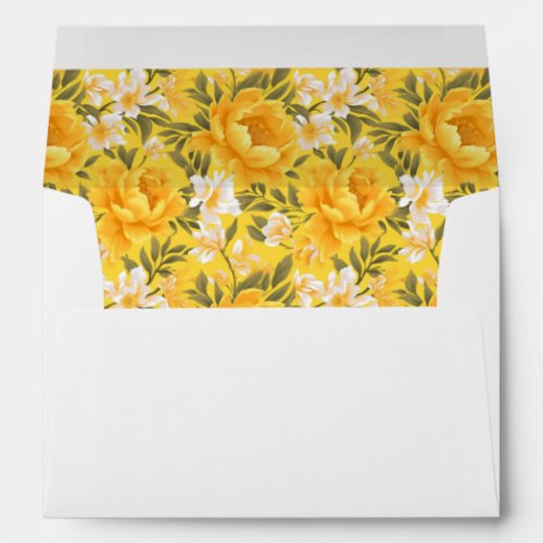 Card Envelope_Yellow Peonies Envelope
