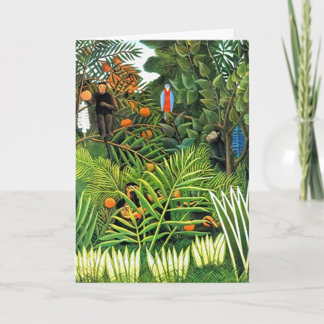 Card: "Exotic Landscape"/"Paysage Exotique" Holiday Card (Front)