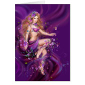 Card Fantasy beauty, woman in flowers (Front)