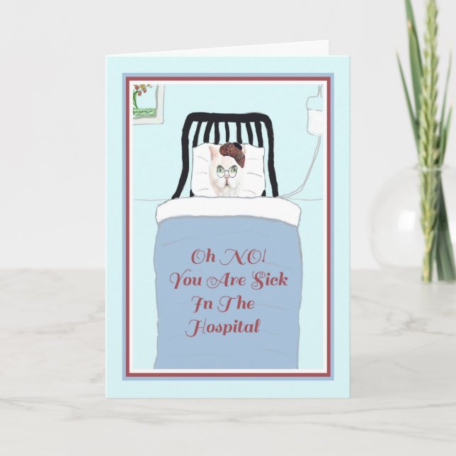 Card for a Cat in the Animal Hospital (Front)