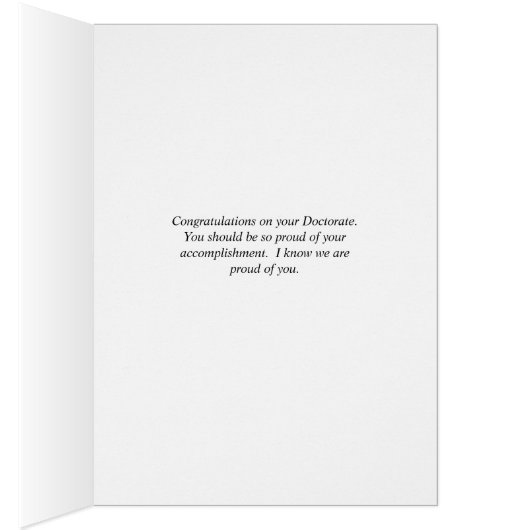 Card for a Doctorate Degree in Bronze (Inside (Right))