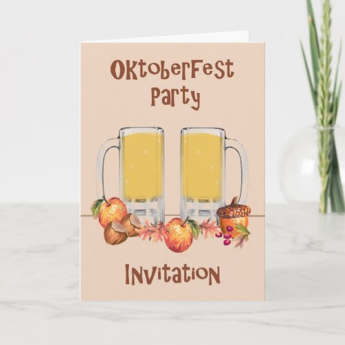 Card for an Oktoberfest Party Invitation