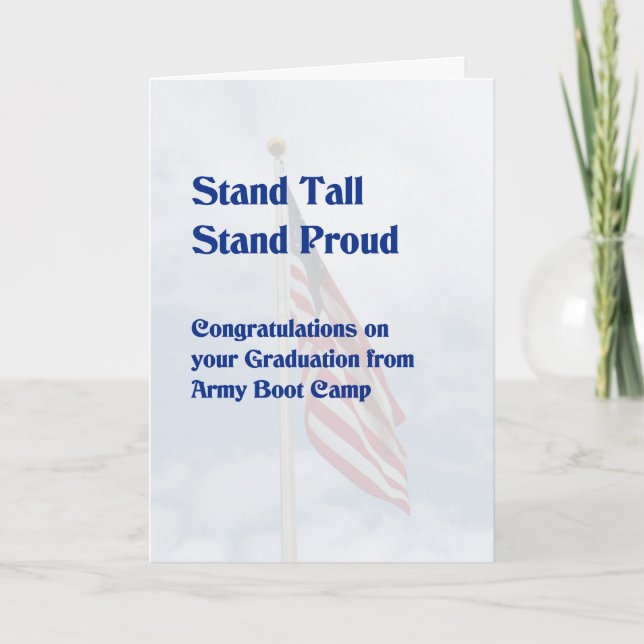 Card for Army Boot Camp Graduation (Front)