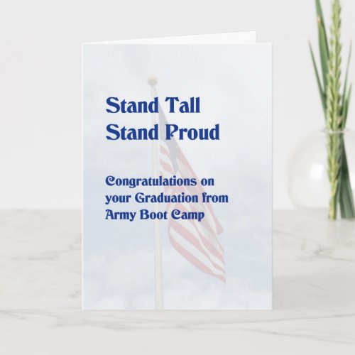 Card for Army Boot Camp Graduation