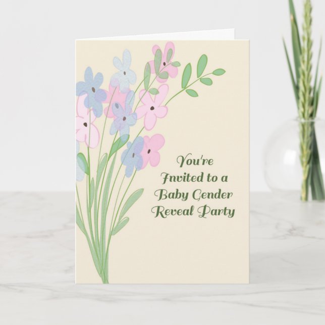 Card for Baby Gender Reveal Party Invitation (Front)