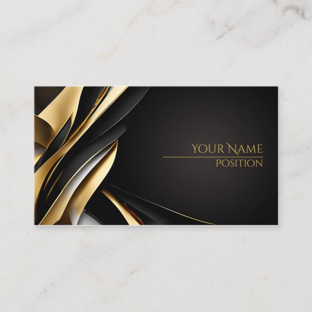 Card for Business Gold and Black (Front)