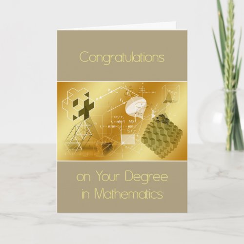 Card for Degree in Mathematics