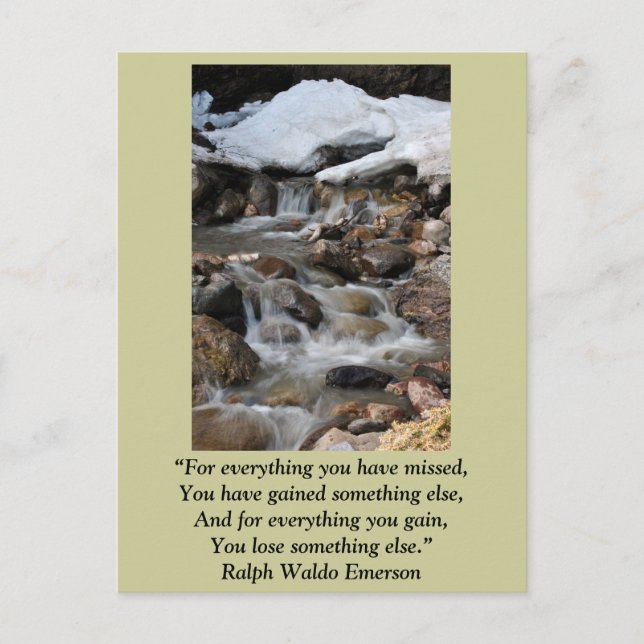 Card "For everything you have missed" -Emerson (Front)