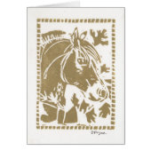Card For Fjord Horse Lovers - Gold (Front)