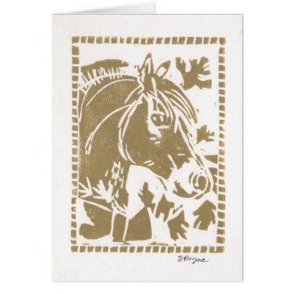 Card For Fjord Horse Lovers - Gold