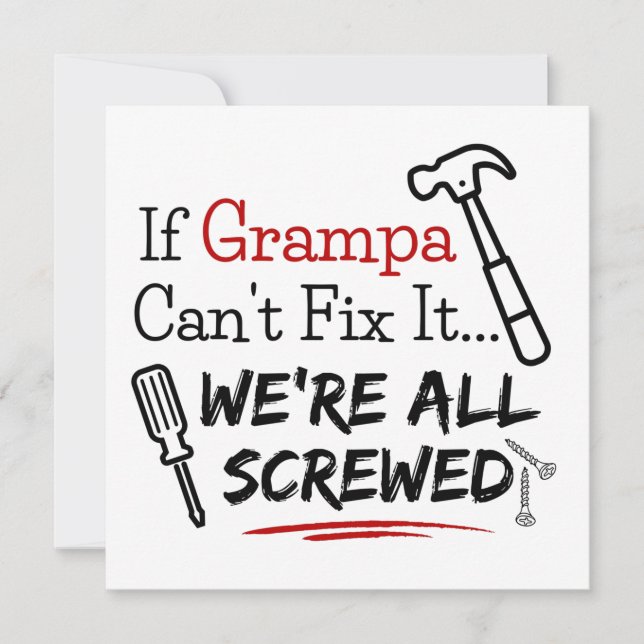 Card for Grampa, Card for Grandfather (Front)