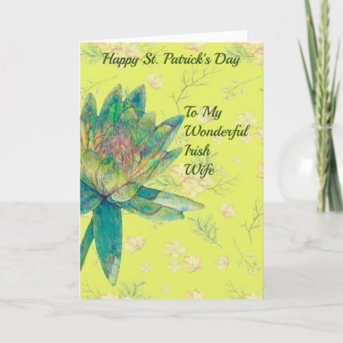 Card for Irish Wife on St Patricks Day