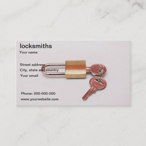 card for locksmiths