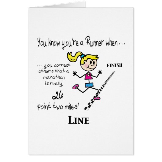Card for Marathon Runner (Front)