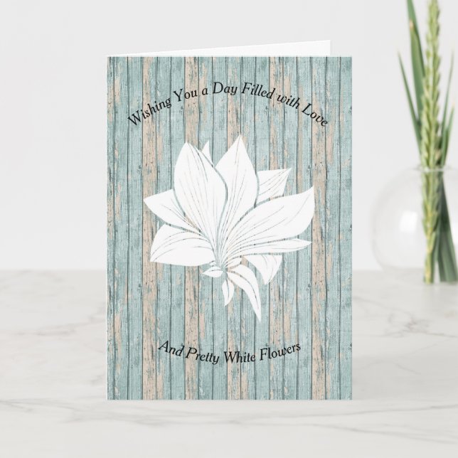 Card for Senior in Nursing Home Beach Wood (Front)