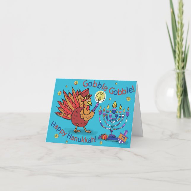 Card for Thanksgiving and Hanukkah-Thankgivukkah! (Front)