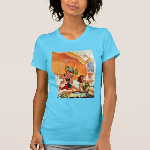 Card Game at the Beach by Alex Ross T-Shirt
