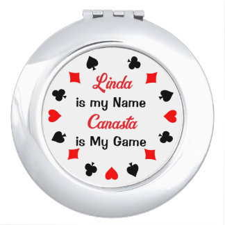 Card Game Personalized Canasta Compact Mirror