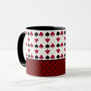 Card game, poker, table cards mug