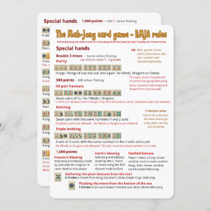 Card Game rules – Special hands