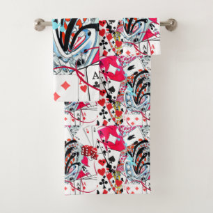 Card Games Bath Towel Set