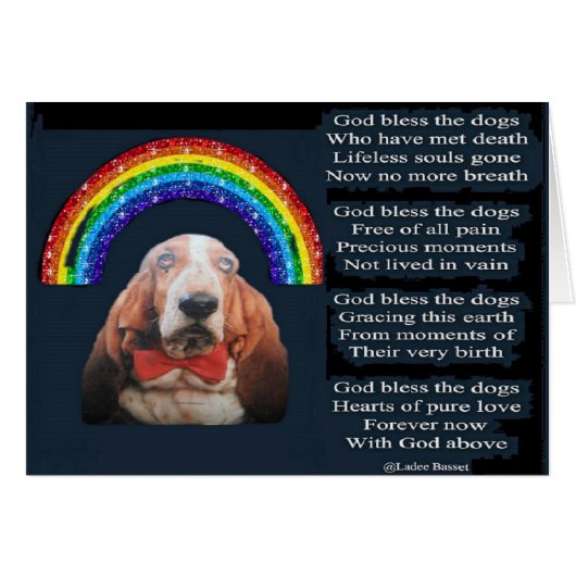 Card God Bless The Dogs Poem (Front Horizontal)