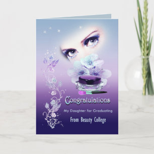 Card, graduating from beauty school card