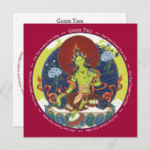 CARD Green Tara - with envelope (Front/Back)
