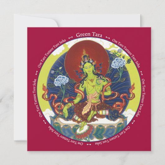 CARD Green Tara - with envelope (Front)