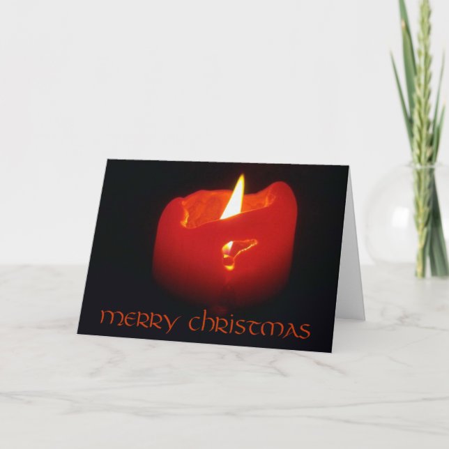 Card - Greeting - Christmas candle (Front)