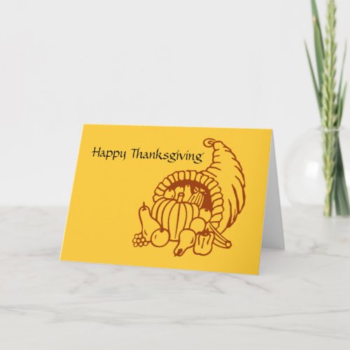 Card _ Greeting _ Thanksgiving Cornucopia