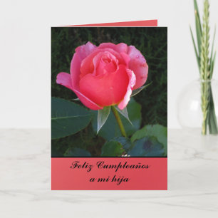 Card - Happy Cumpleaños a mi hija - Pink