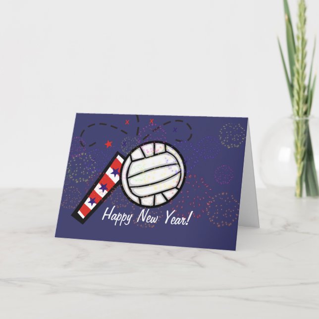 Card - Happy New Year Volleyball (Front)