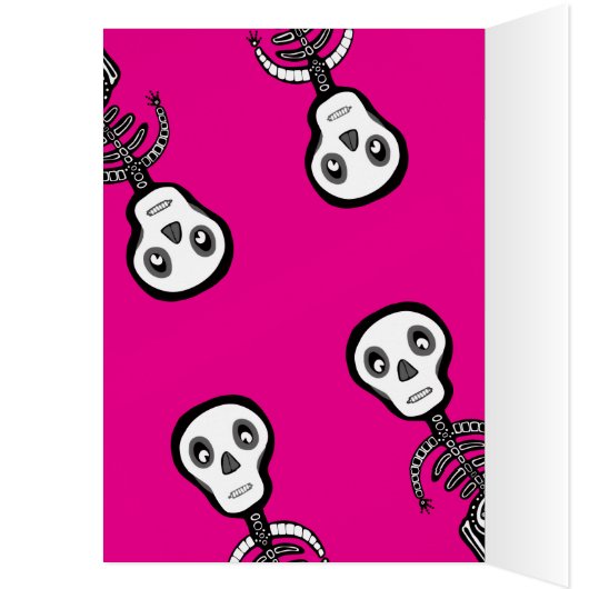 Card Happy Skeletons Say Hi (Inside (Left))