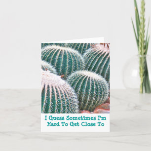 Card, "Hard To Get Close To" Letterpress Thank You Card