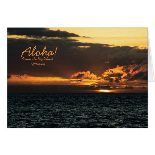 Card Hawaii Sunset