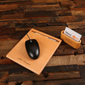 Card Holder and Pen with Engraved Mouse Pad (Front)