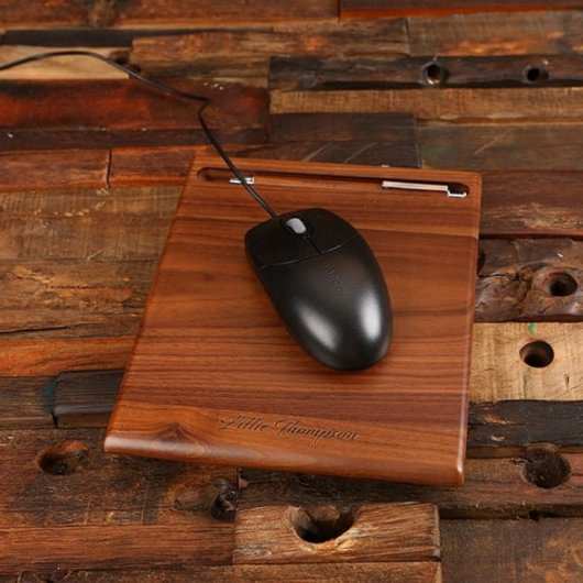 Card Holder and Pen with Engraved Mouse Pad (Front)