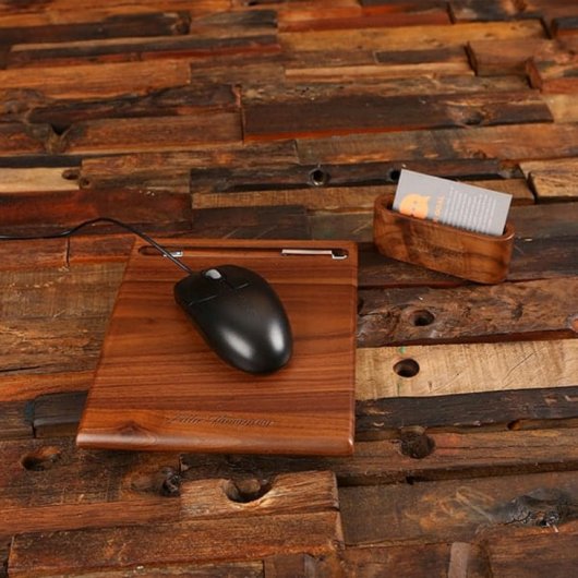 Card Holder and Pen with Engraved Mouse Pad (Front)
