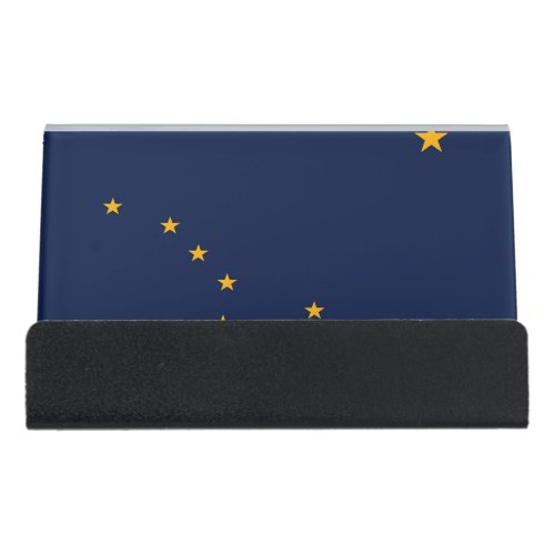 Card Holder with flag of  Alaska State USA