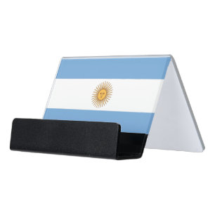 Card Holder with flag of Argentina, USA