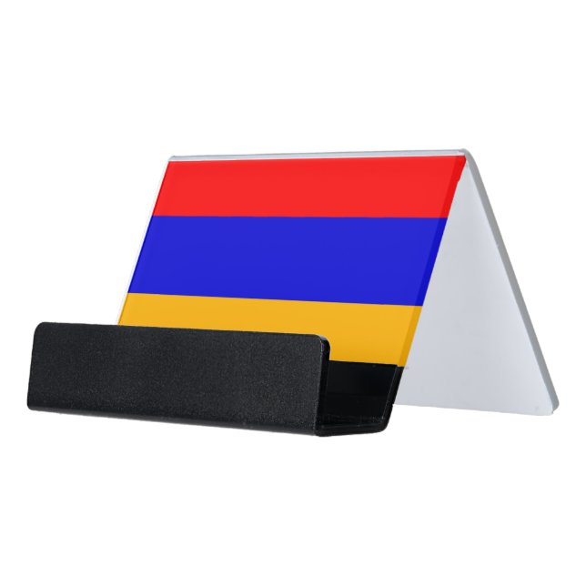 Card Holder with flag of Armenia (Angled Front)