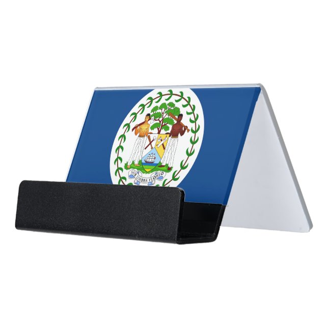 Card Holder with flag of Belize (Angled Front)